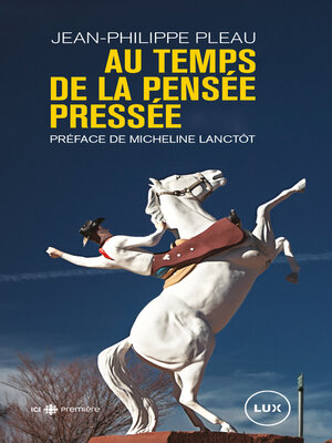 cover image of Au temps de la pensée pressée